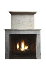 French Rustic Limestone Fireplace Surround