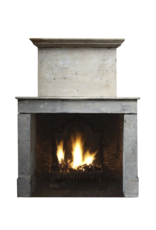 Maison Leon Van den Bogaert French Rustic Limestone Fireplace Surround