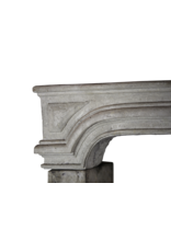 Wide French Classic Country Limestone Fireplace Surround