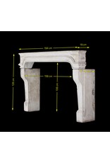 Breites Französisch Classic Country Kalkstein Kaminmaske