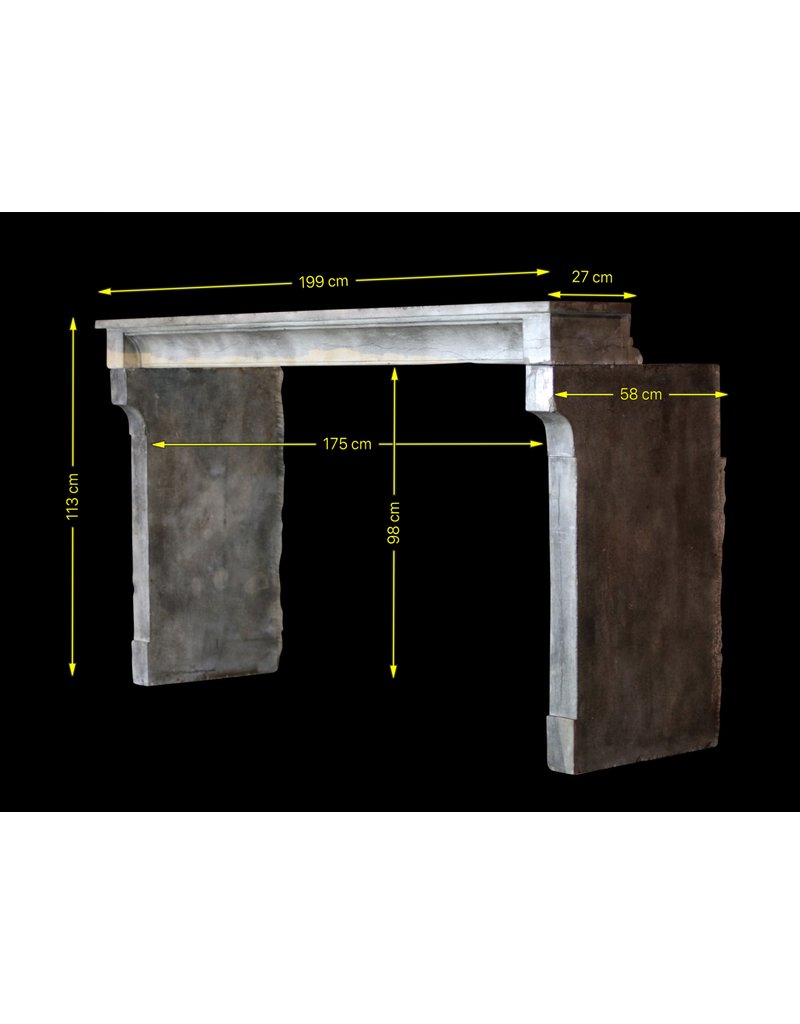 Breite Weinlese Französisch Zweifarbig Stein Kaminmaske