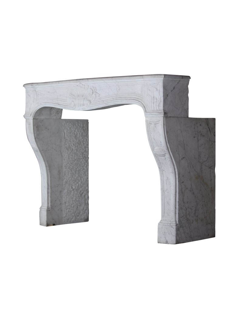 French White Carrara Marble Fireplace Surround