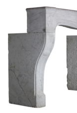 French White Carrara Marble Fireplace Surround