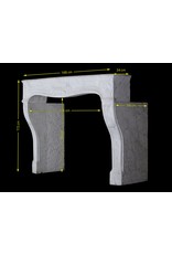 Maison Leon Van den Bogaert Antike französische Kaminumrandung aus weißem Carrara-Marmor