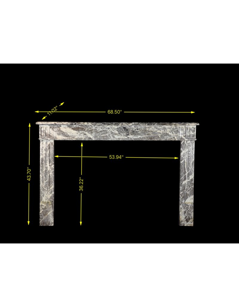 18Th Century Fine Belgian Marble Fireplace Surround