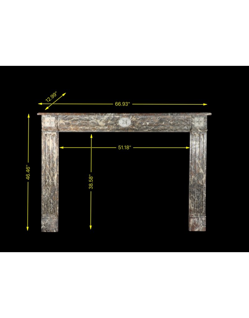 Clásico De Mármol Belga Antiguo Chimenea
