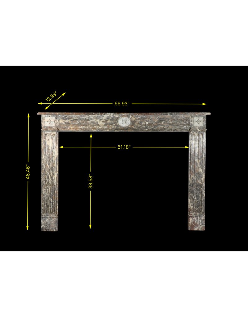 Classic Belgian Marble Antique Fireplace Surround