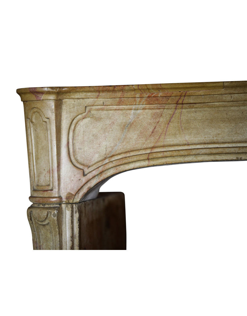 Maison Leon Van den Bogaert Elegante antike französische Kaminumrandung aus Stein