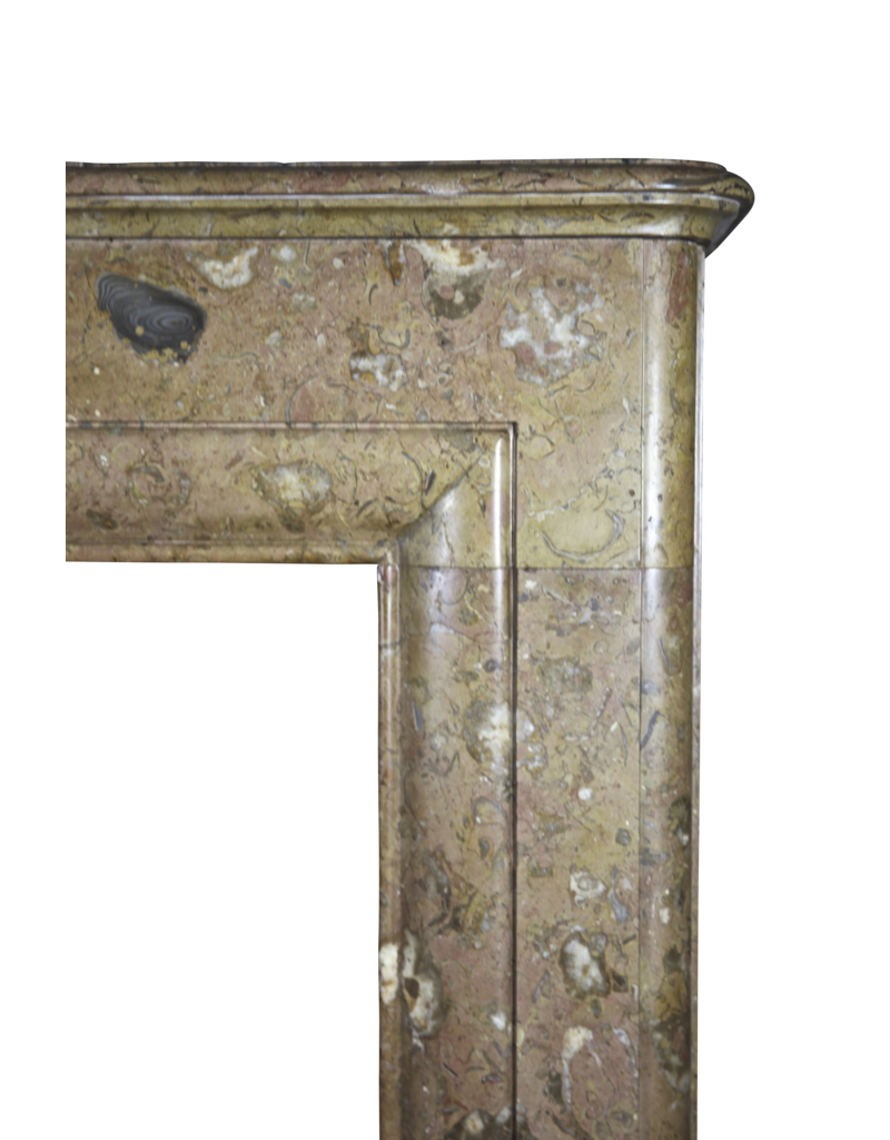 Classic Vintage Belgian Marble Fireplace Surround