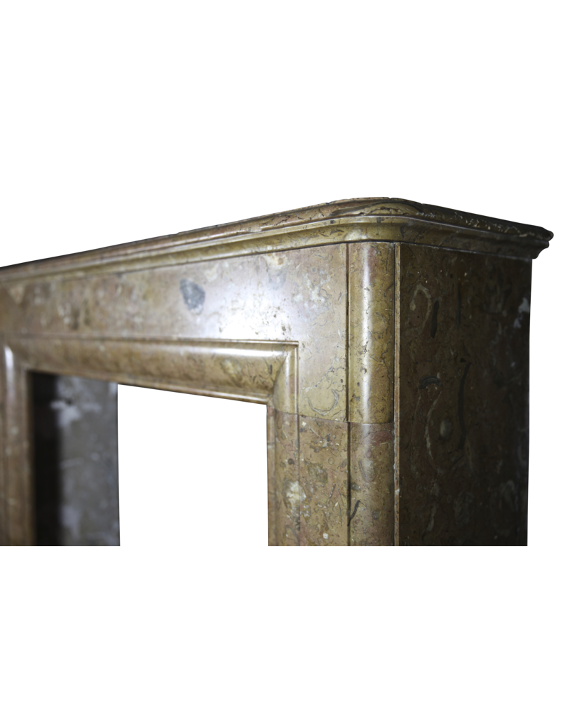 Maison Leon Van den Bogaert Classic Vintage Belgian Marble Fireplace Surround