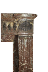 Small Belgian Antique Fireplace Surround