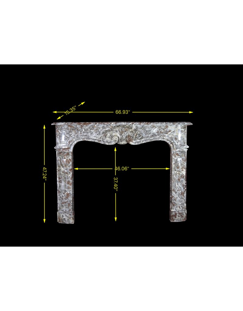 Belgian Vintage Marble Fireplace Surround