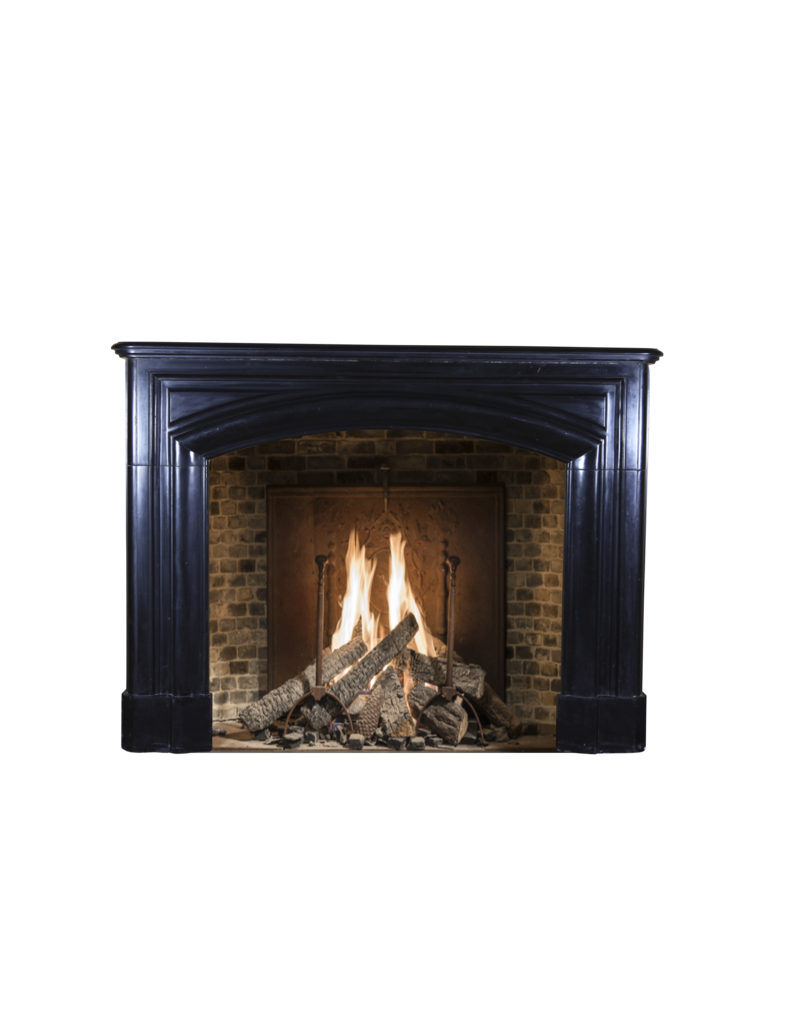 Black Belgian Marble Vintage Fireplace Surround