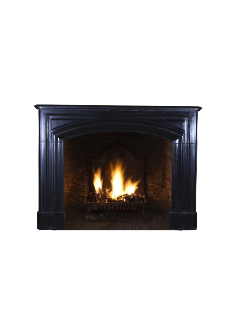 Black Belgian Marble Vintage Fireplace Surround