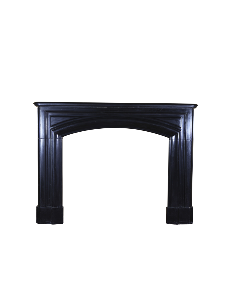 Black Belgian Marble Vintage Fireplace Surround