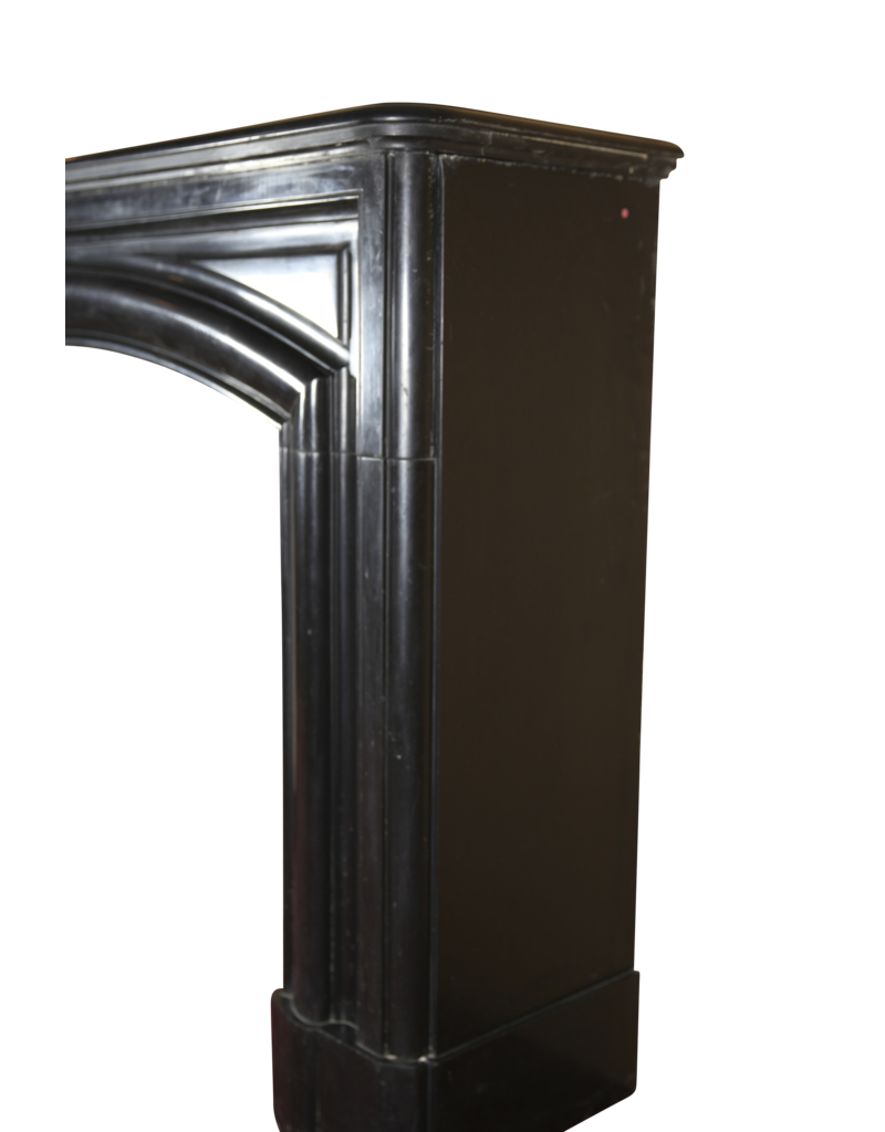 Black Belgian Marble Vintage Fireplace Surround