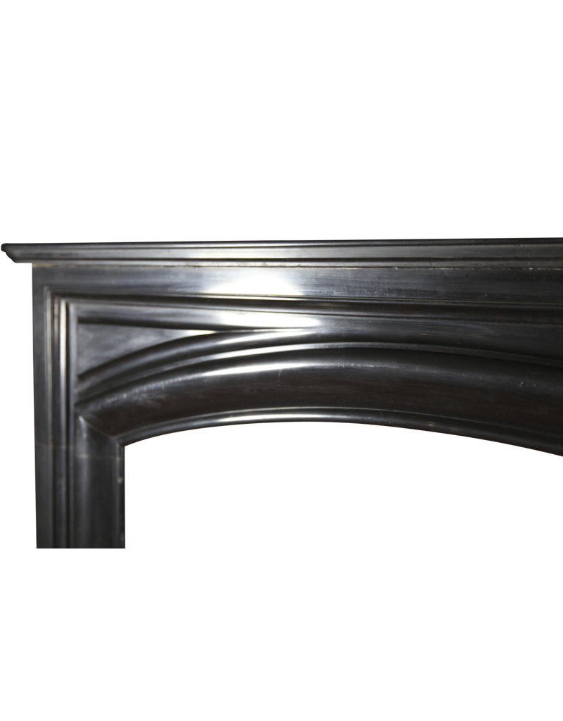 Black Belgian Marble Vintage Fireplace Surround