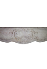 Classic French Bicolor Limestone Fireplace Surround