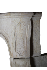 Maison Leon Van den Bogaert Classic French Bicolor Limestone Fireplace Surround