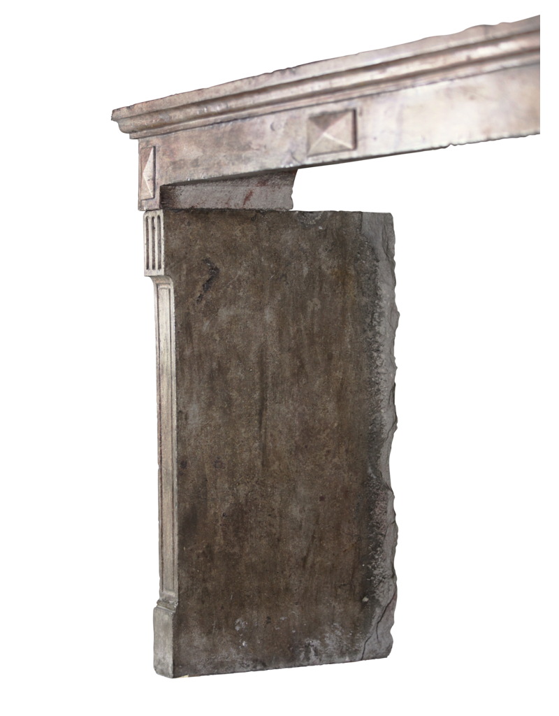 Maison Leon Van den Bogaert Chic Antique Stone Fireplace Surround