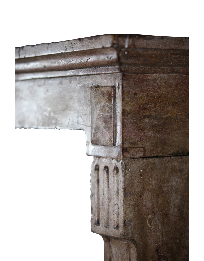 Maison Leon Van den Bogaert Chic Antique Stone Fireplace Surround