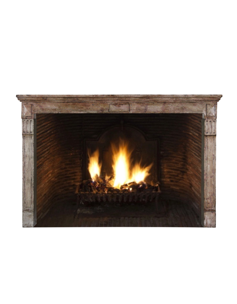 Maison Leon Van den Bogaert Chic Antique Stone Fireplace Surround