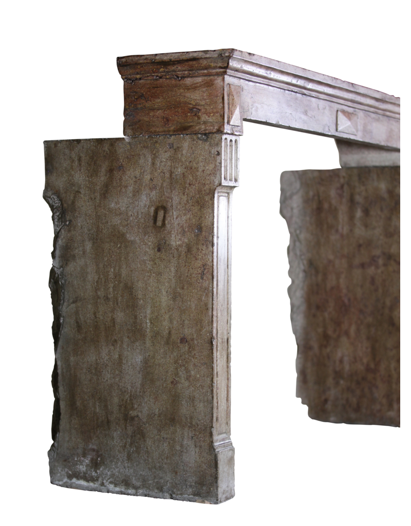 Maison Leon Van den Bogaert Chic Antique Stone Fireplace Surround