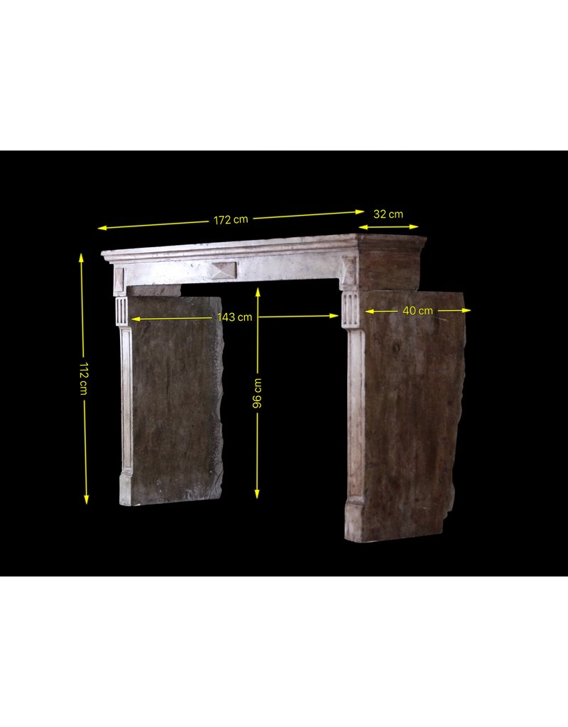 Maison Leon Van den Bogaert Chic Antique Stone Fireplace Surround