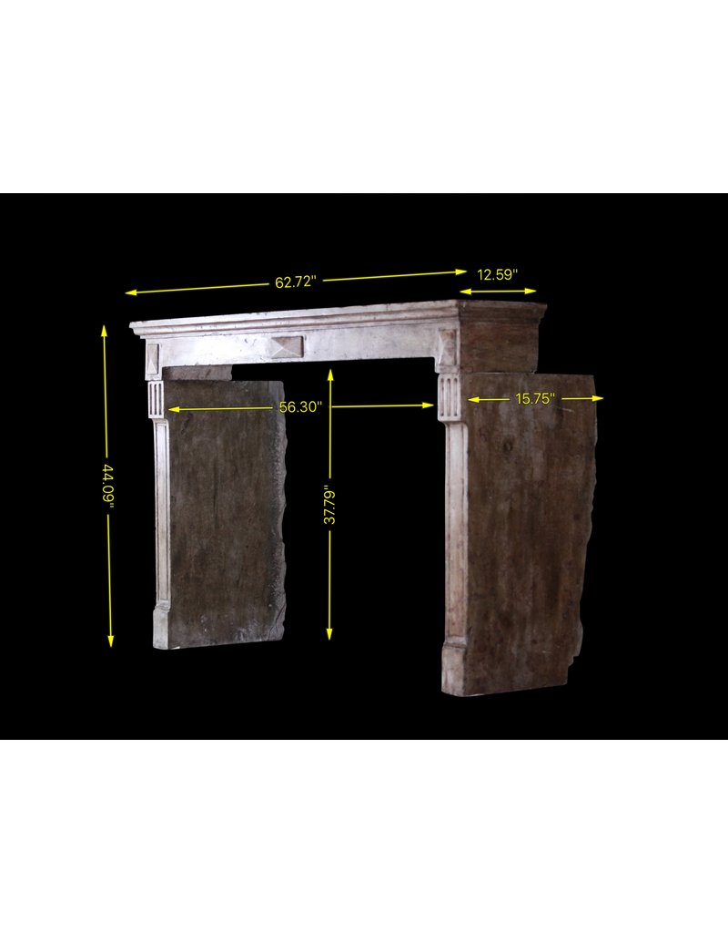 Maison Leon Van den Bogaert Chic Antique Stone Fireplace Surround
