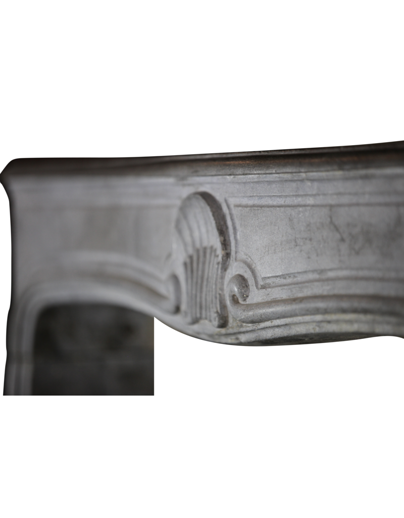 French Dark Stone Vintage Fireplace Surround