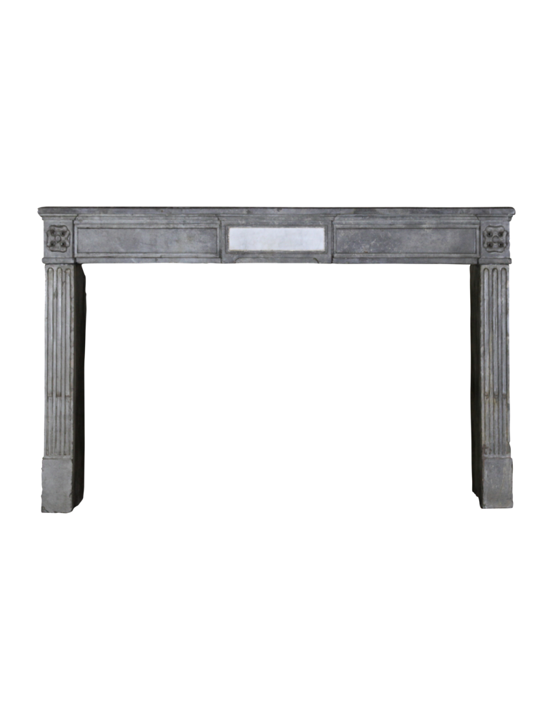 Grand French Vintage Stone Fireplace Mantle