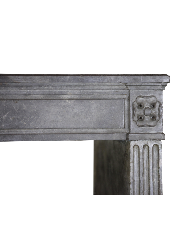 Grand French Vintage Stone Fireplace Mantle