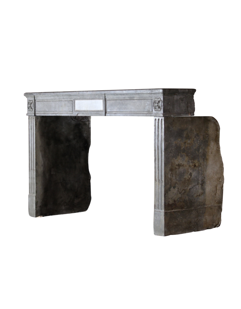 Grand French Vintage Stone Fireplace Mantle