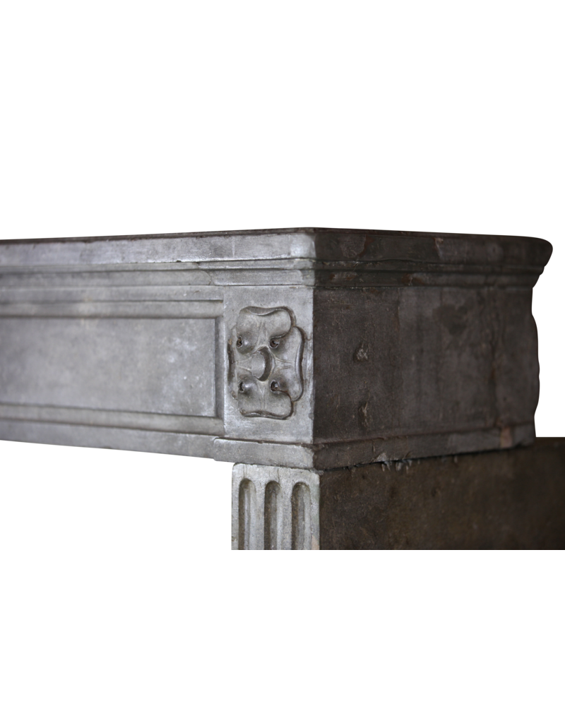 Grand French Vintage Stone Fireplace Mantle