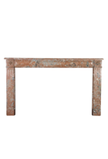 Extra Wide Brown Belgian Marble Vintage Fireplace Surround