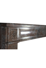 Extra Wide Brown Belgian Marble Vintage Fireplace Surround