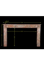 Extra Wide Brown Belgian Marble Vintage Fireplace Surround