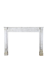 Fine Classic French Carrara Marble Fireplace Surround