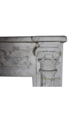 Fine Classic French Carrara Marble Fireplace Surround