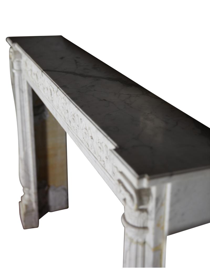 Maison Leon Van den Bogaert Fein Klassisch Französisch Carrara Marmor Kaminmaske