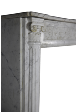 Fine Classic French Carrara Marble Fireplace Surround