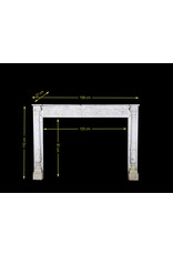 Fine Classic French Carrara Marble Fireplace Surround