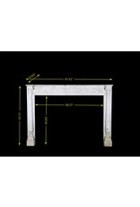 Fine Classic French Carrara Marble Fireplace Surround