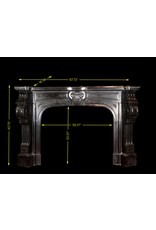 Black Belgian Marble Decorative Fireplace Surround