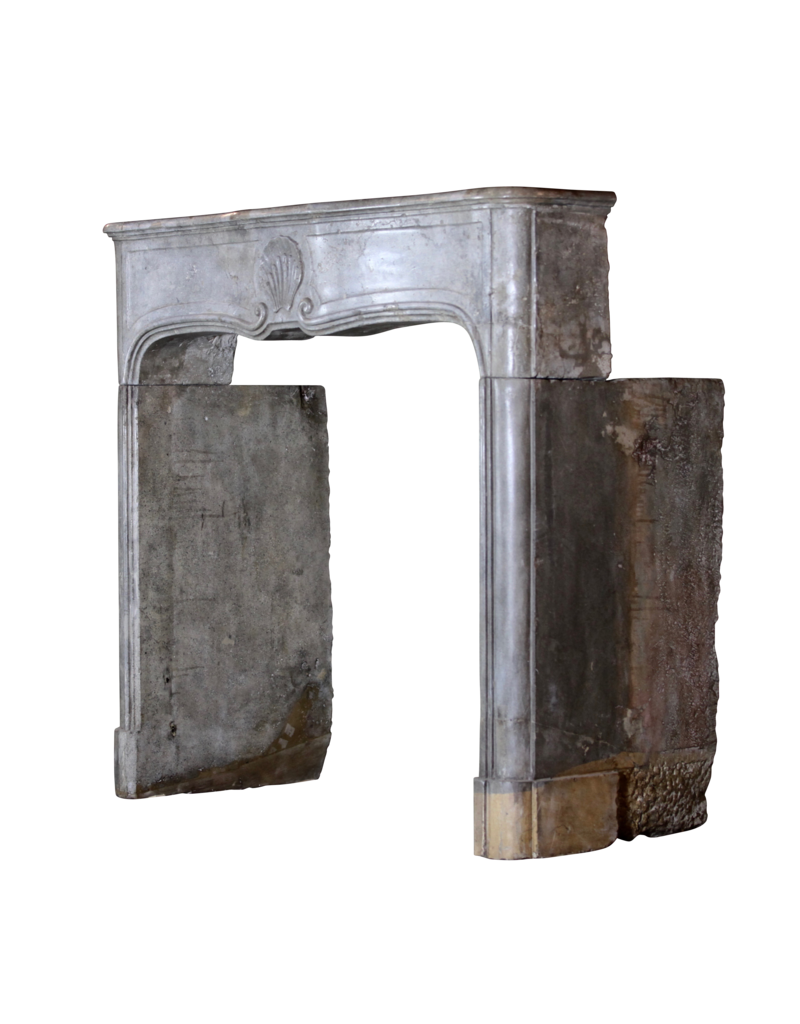 Maison Leon Van den Bogaert Fine Classic French Bicolor Stone Fireplace Surround