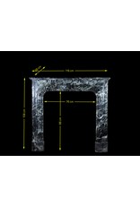 Pequeño Verde Francesa De Mármol De Epoca Chimenea