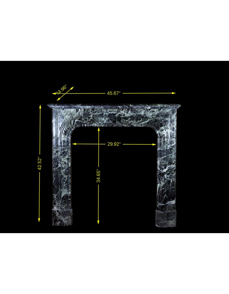 Pequeño Verde Francesa De Mármol De Epoca Chimenea