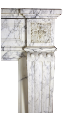 Maison Leon Van den Bogaert French Chic Vintage Marble Fireplace Surround