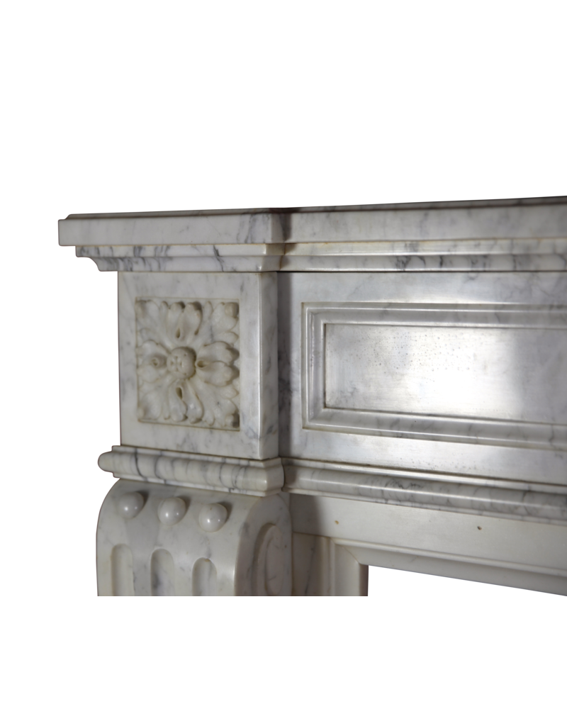 Maison Leon Van den Bogaert French Chic Vintage Marble Fireplace Surround