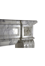 Maison Leon Van den Bogaert French Chic Vintage Marble Fireplace Surround